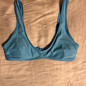 Aerie Blue Scoop Neck Bikini Top